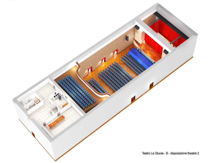 Teatro Le Stuoie Disposizione Theatre congressi assisi Domus Pacis Hotel Assisi Conference Room Le Stuoie