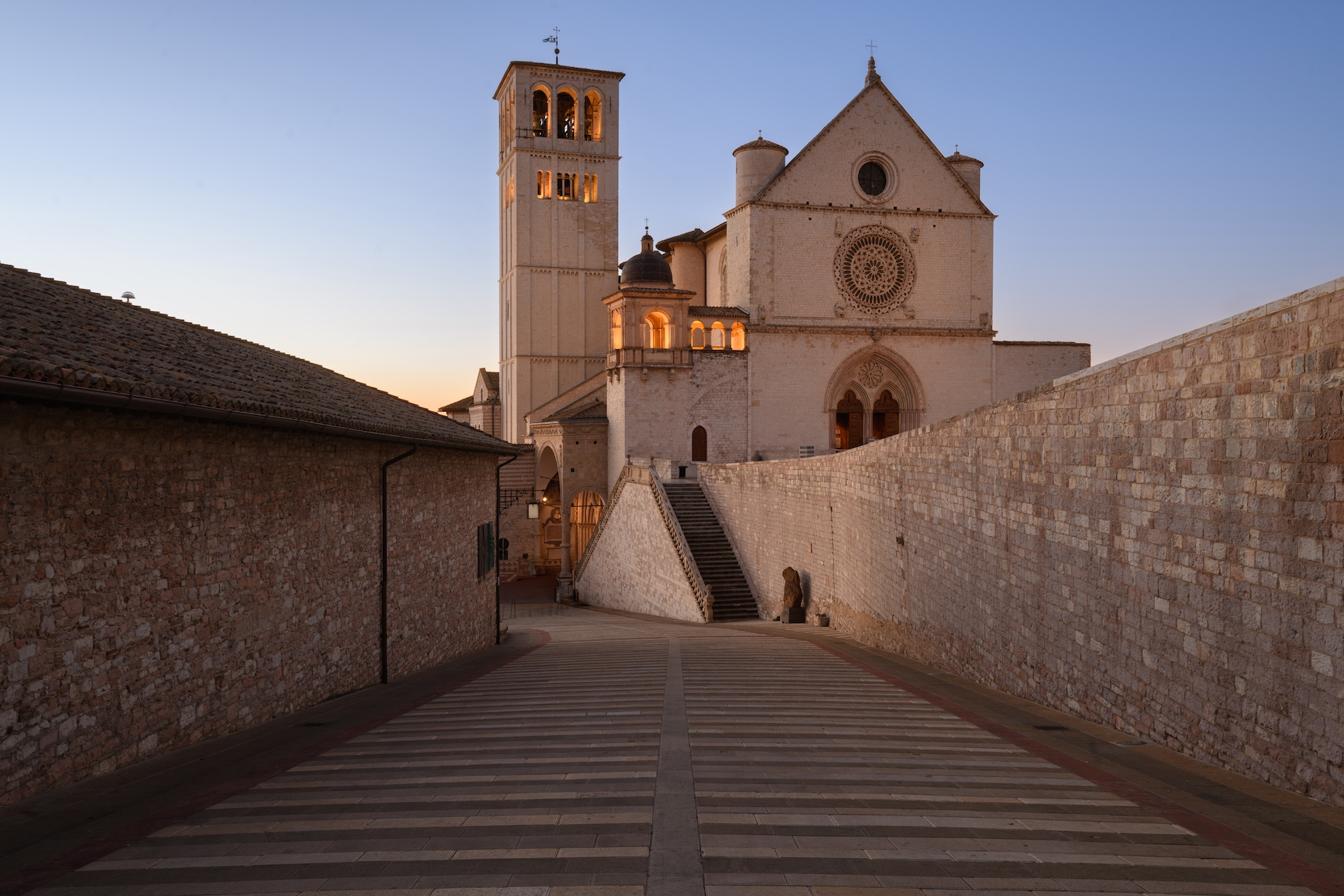 Assisi, Italy with the Basilica of Saint Francis of Assisi