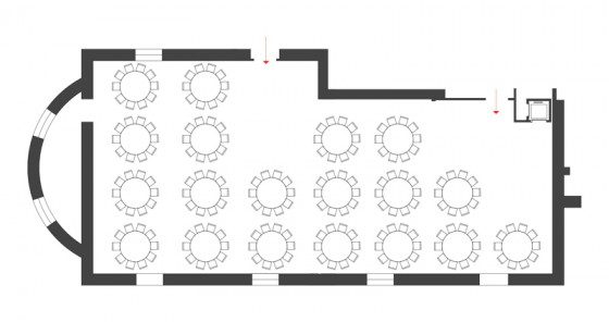 01 sala semplicitaperfetta letizia BANQUET 560x296 1 Domus Pacis Hotel Assisi Apartments